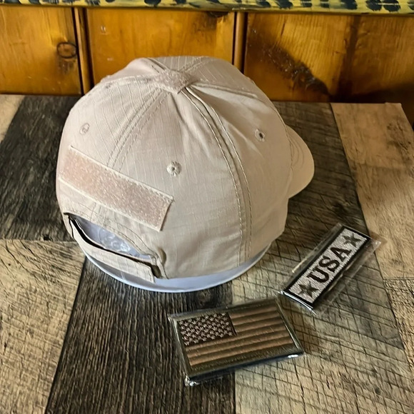 Rip stop tactical hat with hook and loop patches - Picture 2 of 6